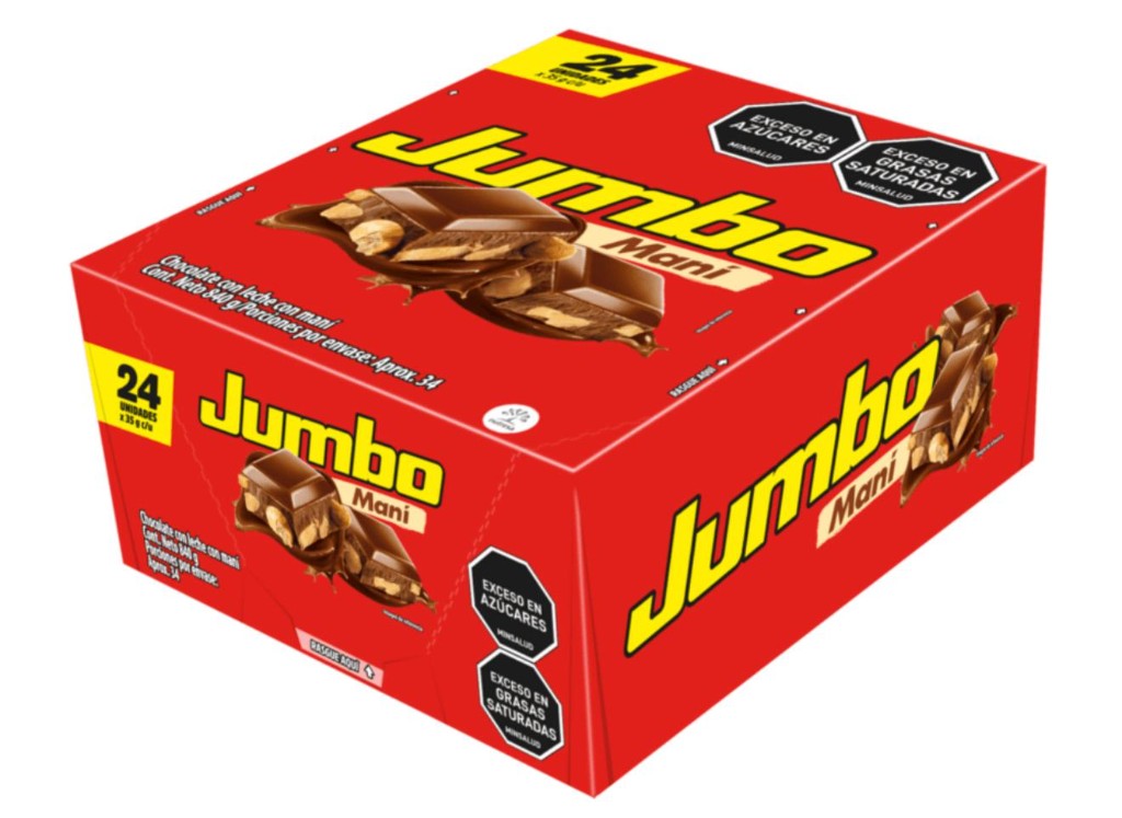 Chocolatina Jumbo Maní 35gr